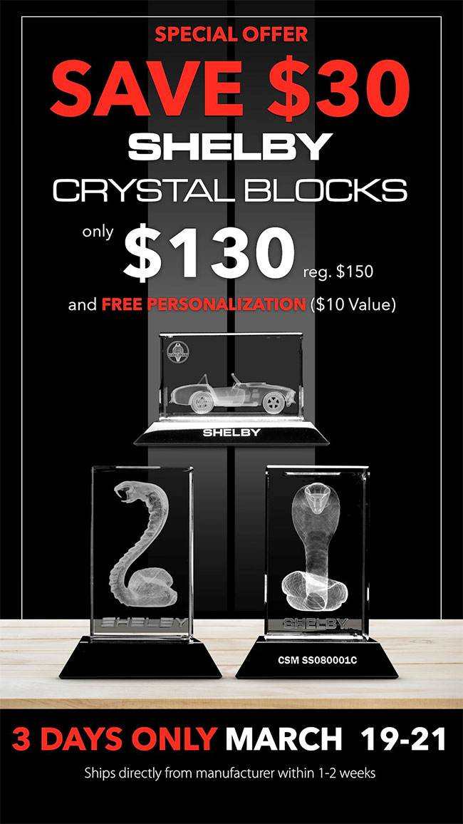 Save $30 OFF Crystal Blocks
